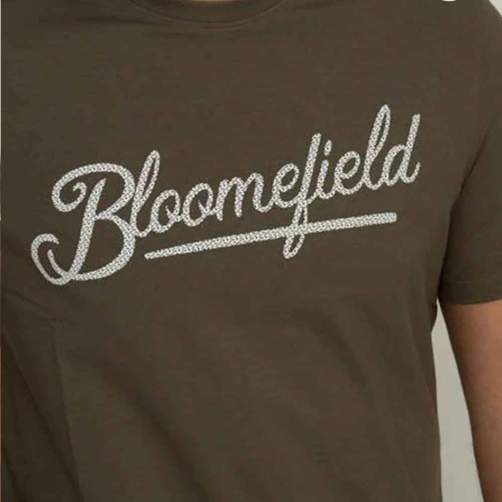 Olive green Short Sleeve Tee with white logo.